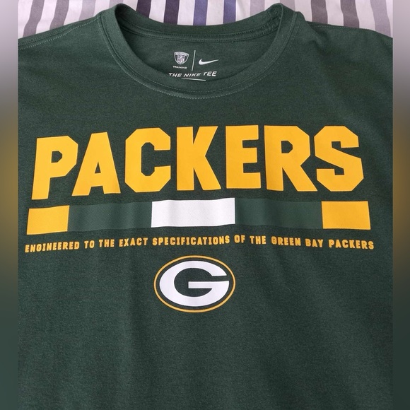 Green Bay Packers Nike Dri-Fit Athletic Cut Men’s Large Shirt *EUC* - Picture 2 of 5